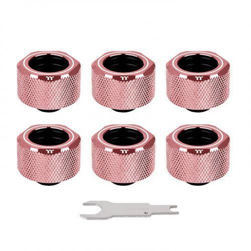 [107116675] Pacific G1/4 PETG Tube 16mm OD Compression – Rose Gold (6-Pack Fittings) - وصلات أنابيب